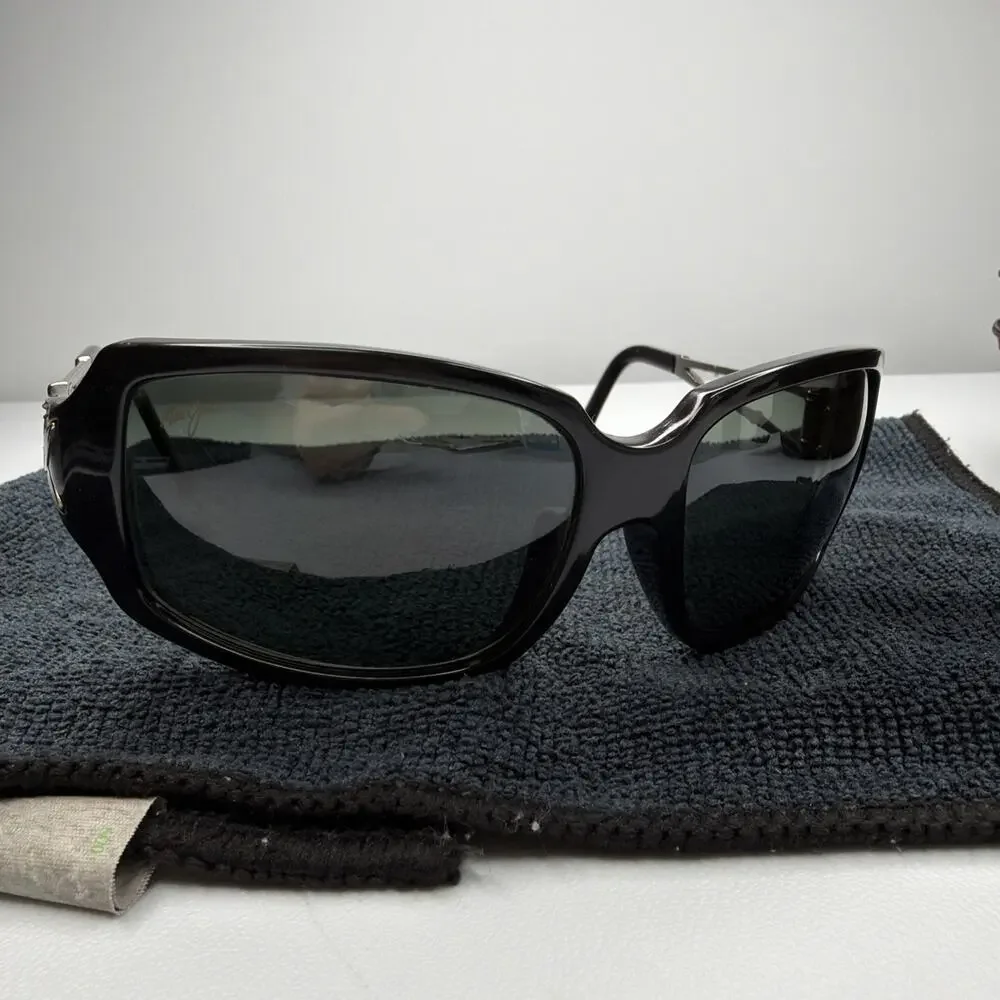 MAUI JIM BAMBOO MJ 104-17 GLOSS BLACK WITH NEUTRAL GRAY POLARIZED SUNGLASSES